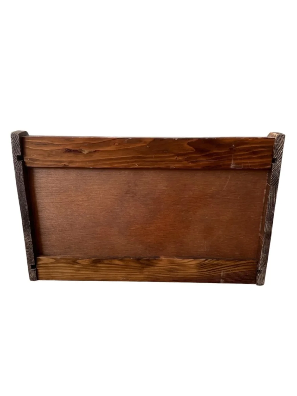 Vintage Handmade Amish Wooden Roll Top Bread Box
